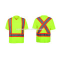 Visibilidad alta ropa de trabajo de alta visibilidad con tricot 100% poliéster y cinta reflectante 3M